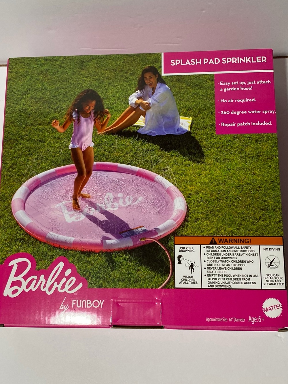 🌸 New In Box - Barbie By Funboy Splash Pad Sprinkler